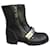 Alexander McQueen Botines de cuero negro