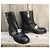 Alexander McQueen Botines de cuero negro - vista 2