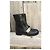 Alexander McQueen Botines de cuero negro - vista 9
