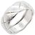 Anillo Chanel Coco Crush, Medium, Oro Blanco () - Tono plateado para mujer Plata