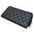 CHANEL Cambon Line Coco Mark Round Long Wallet, Weiches Kalbsleder, Emaille, Black/Pink, - Ansicht 3