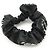 Trim Hermès Scrunchie Claudia HERMES, rifiniture in seta e pelle, Black, White Nero - vista 3