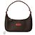Longchamp Borsa a Tracolla in Tela Marrone e Pelle Rossa Rosso