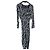 The Kooples gemusterter Jumpsuit Schwarz Weiß