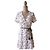 Autre Marque Kaporal Wickelkleid mit Blumenprint Pink Weiß Grau Lila