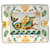 Hermès Naide Change Porcelain Mosaic Sea Horse Tray / Vide Poche Brown White Blue Golden Green Orange  - view 1