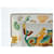 Hermès Naide Change Porcelain Mosaic Sea Horse Tray / Vide Poche Brown White Blue Golden Green Orange  - view 3