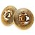Orecchini a clip rotondi Chanel Coco Mark D'oro