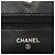 Chanel Schwarzes CC gestepptes Lammleder Wallet On Chain - Ansicht 7