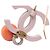 Orecchini a uncino Chanel Pink CC placcati oro con perline in resina Rosa - vista 3