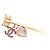 Spilla Broche Chanel Gold CC Placcata Oro Strass Freccia Cuore D'oro