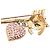 Spilla Broche Chanel Gold CC Placcata Oro Strass Freccia Cuore D'oro - vista 3