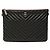 Clutch Chanel Black Medium CC Chevron Caviar O Case Nero