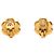Orecchini a clip Chanel Gold CC placcati oro fiore D'oro - vista 2