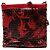 Borsa a tracolla Gucci Red Metal Abstact Lava Chainmail Rosso Bordò