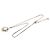 Collana con pendente Chanel Silver CC Brass Strass Argento