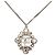 Collana con pendente Chanel Silver CC Brass Strass Argento - vista 2