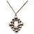 Collana con pendente Chanel Silver CC Brass Strass Argento - vista 3