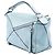 Borsa LOEWE Puzzle in pelle di vitello blu con logo Anagram in rilievo, piccola Blu chiaro - vista 2
