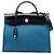 Hermès Blue Toile Herbag Zip 31