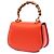 Bamboo Borsa Gucci Orange Mini in pelle di vitello 1947 con manico in bambù Arancione - vista 3
