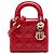 Lady Dior mini in vernice rosso cannage