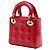 Lady Dior mini in vernice rosso cannage - vista 2