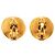 Orecchini Chanel Gold CC placcati oro tondi con clip D'oro - vista 2