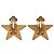 Orecchini a clip Chanel Black CC Gold Plated Enamel Star Nero - vista 2