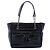 Chanel Black CC Choco Bar Lambskin Camellia No 5 Tote Nero