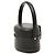 Beauty case Dior in pelle di vitello nera con motivi floreali in rilievo e logo CD Nero - vista 2