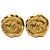 Orecchini a clip rotondi Chanel Gold CC placcati oro D'oro