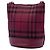 Borsa a secchiello Burberry Red Baby Haymarket Check Nylon Overdyed Rosso Bordò - vista 2