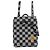 Borsa a tracolla Louis Vuitton Damier Distorted Steamer XS Nero Bianco