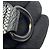 Borsa a tracolla Louis Vuitton Damier Distorted Steamer XS Nero Bianco - vista 12