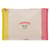 Hermès Pochette piatta Hermes Maillon Marin Rosa Verde Giallo