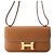 Hermès Hermes Constance Elan Miroir Gold Handtasche Braun