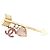 Spilla Chanel Coco Mark Heart Arrow Motif Rosa D'oro Porpora