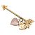 Spilla Chanel Coco Mark Heart Arrow Motif Rosa D'oro Porpora - vista 2