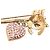 Spilla Chanel Coco Mark Heart Arrow Motif Rosa D'oro Porpora - vista 3
