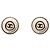 Orecchini a clip con logo Coco Mark di Chanel Argento Bianco