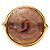 Timeless Chanel Coco Mark Vintage Logo Ring Braun Golden