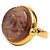 Timeless Chanel Coco Mark Vintage Logo Ring Braun Golden - Ansicht 2
