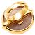 Timeless Chanel Coco Mark Vintage Logo Ring Braun Golden - Ansicht 4