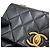 Borsa a tracolla Chanel in pelle nera con catena Nero - vista 7