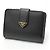 Prada City Calf Tab Bi-fold Wallet Schwarz