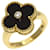 Van Cleef & Arpels Vintage Alhambra Diamond Onyx Ring Golden  - view 2