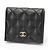 Portafoglio piccolo bi-fold matelassé Chanel Nero