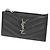 Portacarte con zip Monogram Fragment Saint Laurent Nero