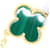 Van Cleef & Arpels Vintage Alhambra Malachite Bracelet in 18K Yellow Gold  - view 9